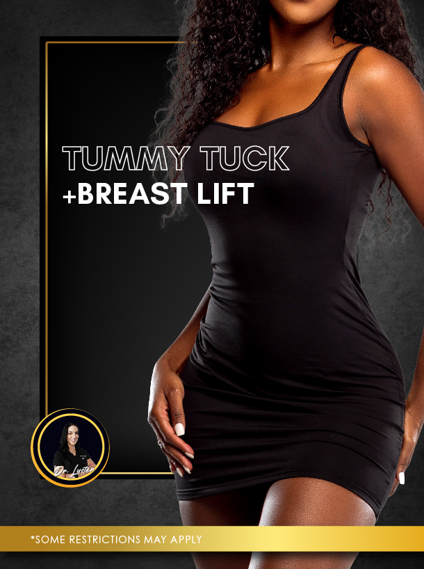 Tummy Tuck + Breast Lift in $6175 with Dr. Luster